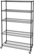 UltraDurable 5-Tier NSF Steel Wire Shelving, 48"W x 18"D x 75"H, Black