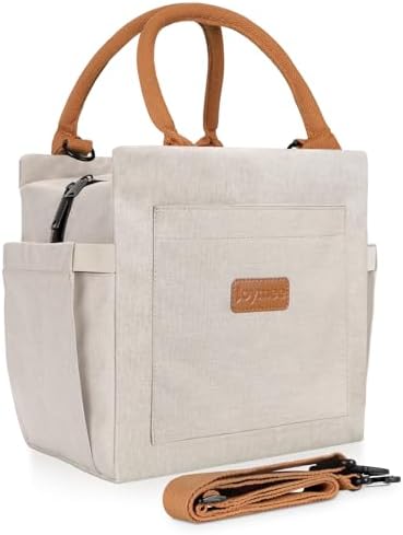 Joymee Insulated Lunch Box With Adjustable Strap Large - Beige