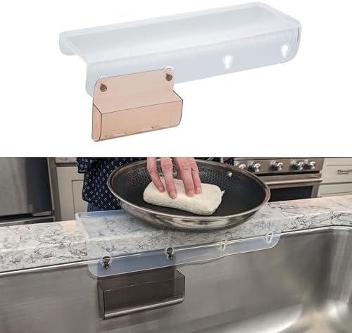 SiliSink Sink Edge Protector, Splash Guard, 4in x 14in, Clear Diamond