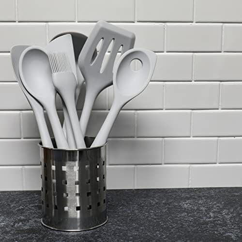Chef Craft Premium Silicone Cooking Ladle, 11.25 inch, Gray