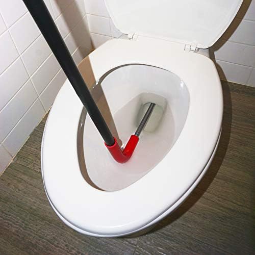 DrainX Toilet Auger 6 Foot | For Use Manually or with Drill, Telescopic for Greater Reach, Closet Auger Toilet Drain Snake, Plastic Guard for Porcelain Protection
