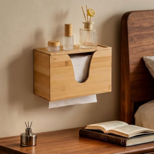 Pollock Paper Towel Dispenser with Lid,Wall Mount or Countertop