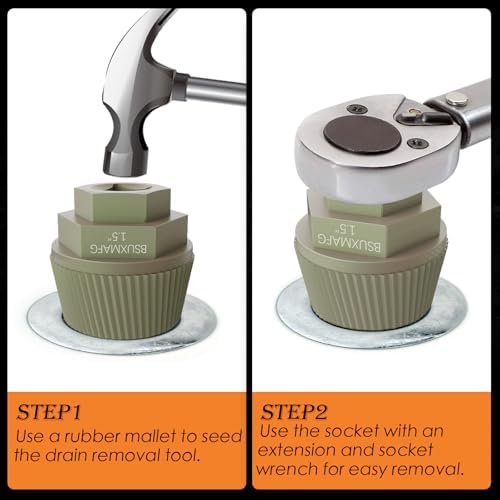 Tub Drain Removal Tool, Tub Drain Extractor, with 1-inch Socket