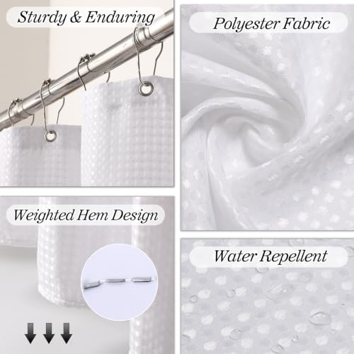Bathroom Set - Bathroom Sets with Shower Curtain and Rugs, 25PC Bathroom Accessory Set, White Bathroom Accessories Set with Trash Can, Soap Dispensers
