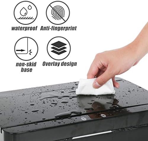 BestOffice 13 Gallon Trash Can Automatic Kitchen Trash Can Touch Free High-Capacity Garbage Can with Lid for Bedroom Bathroom Home Office 50 Liter (Black, 1) (1, Black)