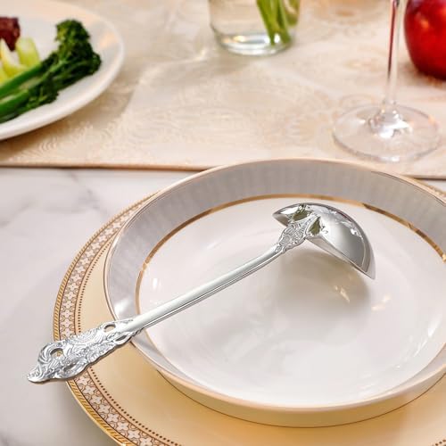 KEAWELL Premium Luxury 2-Piece 7.5-Inch Gravy Ladle Set (2, Gold Accent)
