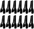New Star Foodservice 42290 Utility Tong, High Heat Polycarbonate Plastic, Straight Edge, 6 Inch, Set of 12, Black