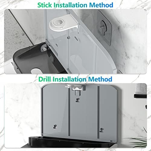 Paper Towel Dispenser Wall Mount: Adhesive Paper Towel Holder for Multifold/Trifold/Z Fold Paper Towel, Compact Hand Paper Towels Dispensers for Bathroom