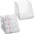 iDesign Plastic Water Bottle Organizer for Fridge, Clear, 2-Pack