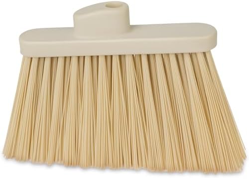 SPARTA Plastic Broom Head, Angled, Un-Flagged for Large Debris Indoor, Outdoor, Home, Restaurant, Lobby, Office, 12 Inches, Tan, (Pack of 12)