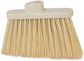 SPARTA Plastic Broom Head, Angled, Un-Flagged for Large Debris Indoor, Outdoor, Home, Restaurant, Lobby, Office, 12 Inches, Tan, (Pack of 12)
