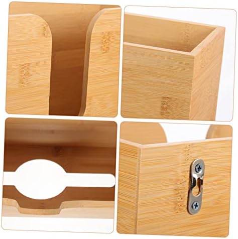 Zerodeko Wall Mounted Tissue Box Holder Bathroom Napkin Holder Easy Access Tissue Box Child-Friendly Design Stylish Wooden Dispenser