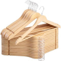 StorageWorks Wooden Coat Hangers, 30 Pack Wood Clothes Hanger for Closet