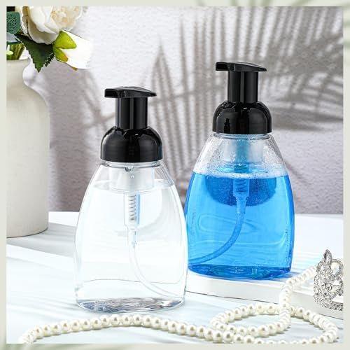 Nuenen 48 Pcs Foaming Soap Dispenser Pump Bottles,8oz Plastic, Black