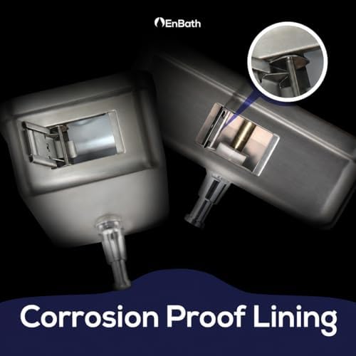 Horizontal Commercial Soap Dispenser Wall Mount, 304 Stainless Steel & Solid Brass Pump Core, Hand Soap Dispenser with Corrosion-Proof Lining for Bathrooms & Kitchens, 37oz/1100ml ADA Compliant