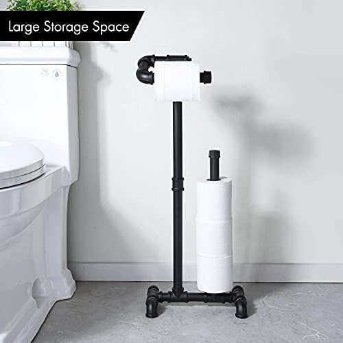 KES Rustic Toilet Paper Holder with Reserve, Farmhouse Toilet Roll Holder