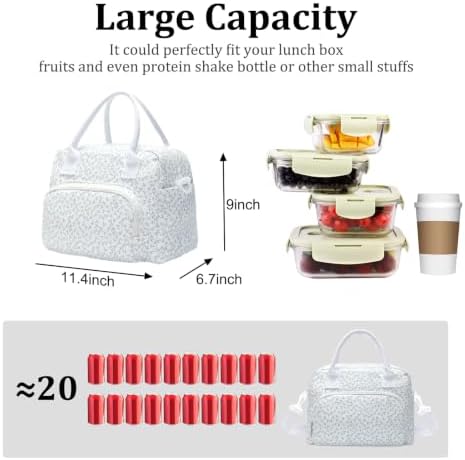 MEXS Insulated Lunch Bag for Women Men Large Reusable Lunch Box Adult Leakproof Portable Cooler Tote Bags for Work Picnic (lavender)