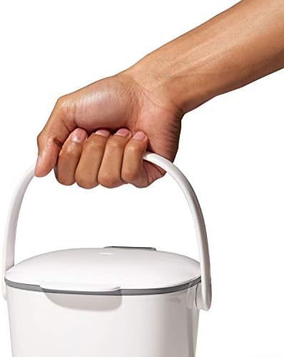 OXO Good Grips Easy-Clean Compost Bin, White, 0.75 Gal