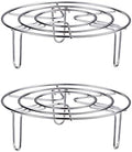 2Pcs Steam Rack, Heavy Duty Steaming Rack Stand, Stainless Steel Round Steamer Cooling Rack Trivet, Pot Steamer Insert Food Stand, Steaming Cookware Accessories(Size:15.5cm/6.1in)
