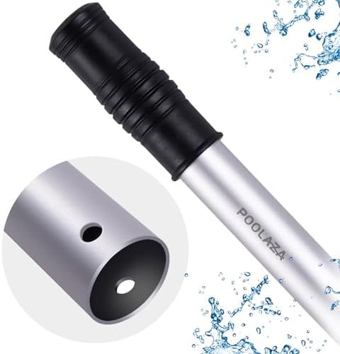 POOLAZA Pool Pole 16ft Heavy Duty,Detachable Aluminum Pole with Double Grip