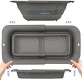 ROTTOGOON 7Qt Collapsible Colander Strainer, Expandable Over the Sink Colander, Adjustable Silicone Kitchen Sink Strainer, Foldable Large Colanders Basket to Wash Vegetable, Fruit, 15" to 19.8"