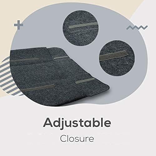 Dining Table Leaf Storage Bag Ultra Soft and Thick Premium Quality Felt Secure Fits 8 x 48 Table Leafs (14" x 50" (2 Pack))