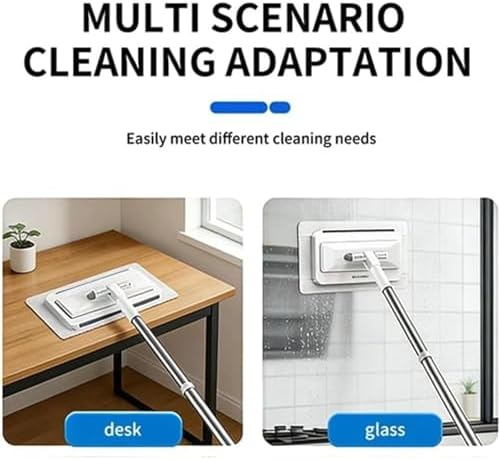 Gropething Mop, Hands-Free Multi-Purpose Flat Mop – Lazy Cleaning & Face Towel, Self-Locking Flats Compatible with Any Cloth, for Walls, Floors, Ceilings (1pc)