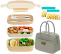 JBGOYON Leakproof Bento Box & Insulated Lunch Bag Set for School & Work