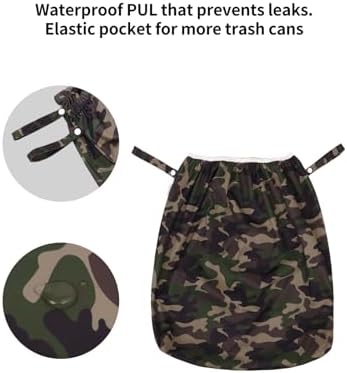 ALVABABY Reusable Diaper Pail Liner for Cloth Diaper,Rubbish Bag,Laundry,Kitchen Garbage Cans (Black Grey, Small Size：5 Gallon) LLS-LW28Z75A