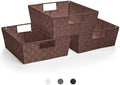 Sorbus Baskets for Organizing, Woven Storage Set (3 Piece Set, Chocolate)
