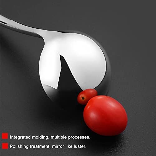 Kitchen Soup Ladle 304 Stainless Steel Punch Metal Luminous Ladell Spoons With Pour Spout Gravy Ladles for Serving,Cooking,Canning,11.8 inch