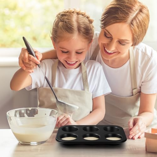 SiliFine 3 Pack Nonstick Muffin Pans, 6, 12, 24 Cup Cupcake Baking Tins
