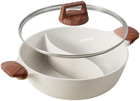 CAROTE 4.5QT Stockpot with Divider Double Flavor