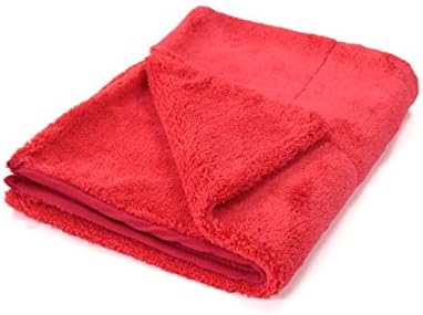Maxshine 20" x 28" Universal 6-Pack Big Red Microfiber Towels (1000GSM) – Large, Plush, Rinse-Free Double-Sided Drying Towels – Professional Auto Detailing Cloths for Cars