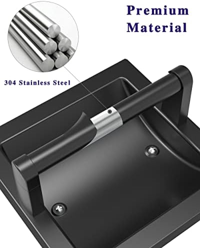 Black Recessed Toilet Paper Holder Wall Mount Stainless Steel 2Pack