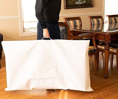 Dining Table Leaf Storage Bag Not Padded, Ultra-Soft, Scratch-Resistant Felt Dining Table Leaf Cover (White, 29 x 50 (1CT))