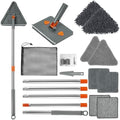 Base Board Cleaner Tool with Handle, Wall Cleaner Mop, 8 Pads
