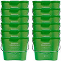 San Jamar Kleen-Pail Pro Detergent Pail Cleaning Bucket with Bail Handle for Cleaning, Kitchens, Restaurants, And Janitorial Use, Plastic, 8 Quarts, Green, (Pack of 12)
