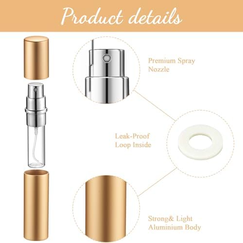 Motiskyy 105 Pcs 10ml Mini Perfume Atomizer Refillable Travel Spray Bottles Bulk Empty Dispenser Kit for Perfume Makers with Refill Pump Transfer Tool for Outgoing Fragrance Vendor Samples