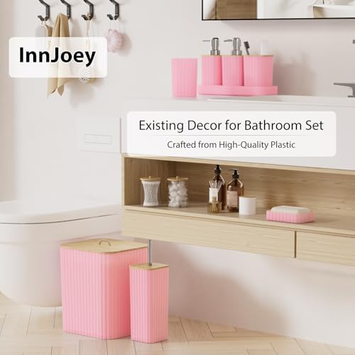Bathroom Accessories Set - 10PC Bathroom Set, Pink Bathroom Set