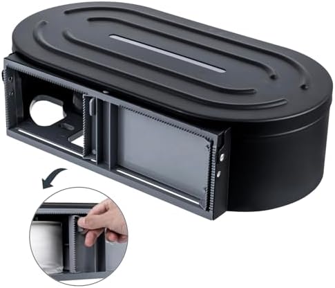 MyGift Matte Black Stainless Steel Double Toilet Paper Dispenser, 9 Inch