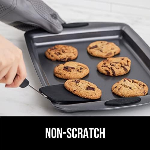 GORILLA GRIP Patented Nonstick Spatula for Frying Pan, 2PK, 11.6 inch Black