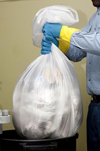 Aluf Plastics 30 Gal Clear Trash Bags, 8 Micron (EQ.), 30" x 37" (500 Pk)