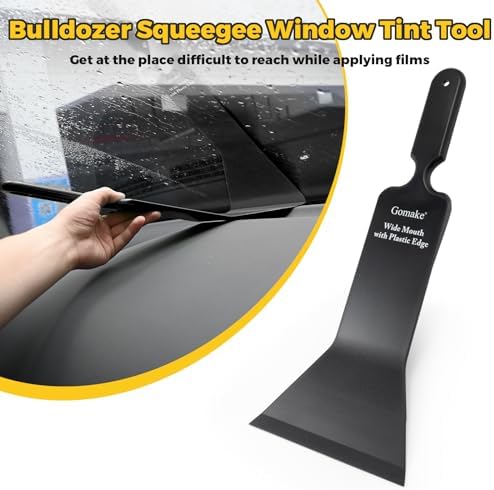 Gomake Window Tint Kit Vinyl Wrap Tool Car Windshield Back Window Tinting Tools with Bulldozer Squeegee Scrubber Paddle,Rubber Blade Scraper,Film Cutter for Car Wrapping,Vinyl Film Installation
