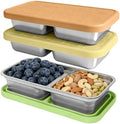 15 oz Snack Containers for Kids, Stainless Steel Lunch Box 3 Pack