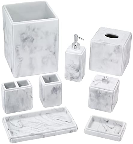 Avanti Linens - Vanity Tray, Resin Countertop Organizer, Marble Inspired Bathroom Decor (Catania Collection)