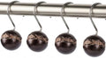 Creative Scents Dublin Brown Shower Curtain Hooks Decorative | Set of 12