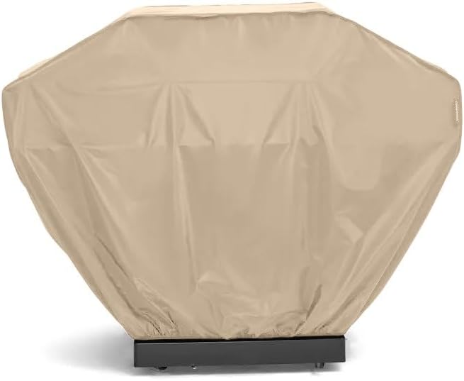 Covermates Grill Cover - Weather Resistant Outdoor Cover, Heavy Duty BBQ Covers for Large Outdoor Kitchen, Classic 12-Guage Vinyl, 57 Inch, Classic Tan