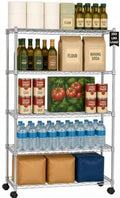 Displays By Jack 5 Tier Heavy Duty Wire Shelving Unit Storage Rack for Products Plant Pantry, Garage, Laundry Racks Durable Shelf Organizer Shelves Stand 14" W x 30" L x 60" H, Chrome