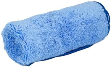 Maxshine 12 Pack Microfiber Towel - Zero Crazy Edgeless (380GSM), Blue with Black Border, 16”x24” - Professional Rinse-Free, Scratch-Free Drying Towels for Cars - Car Detailing